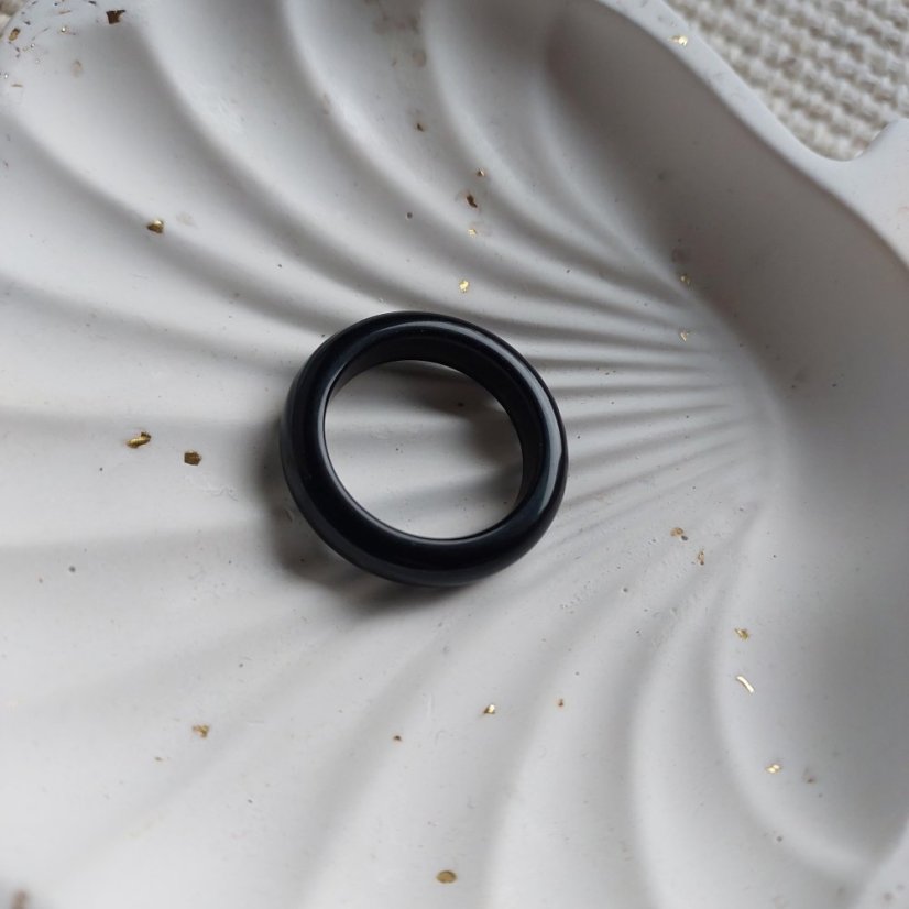 Prstýnek Onyx - Velikost prstenu průměr: L 1,9 - 2,1 cm