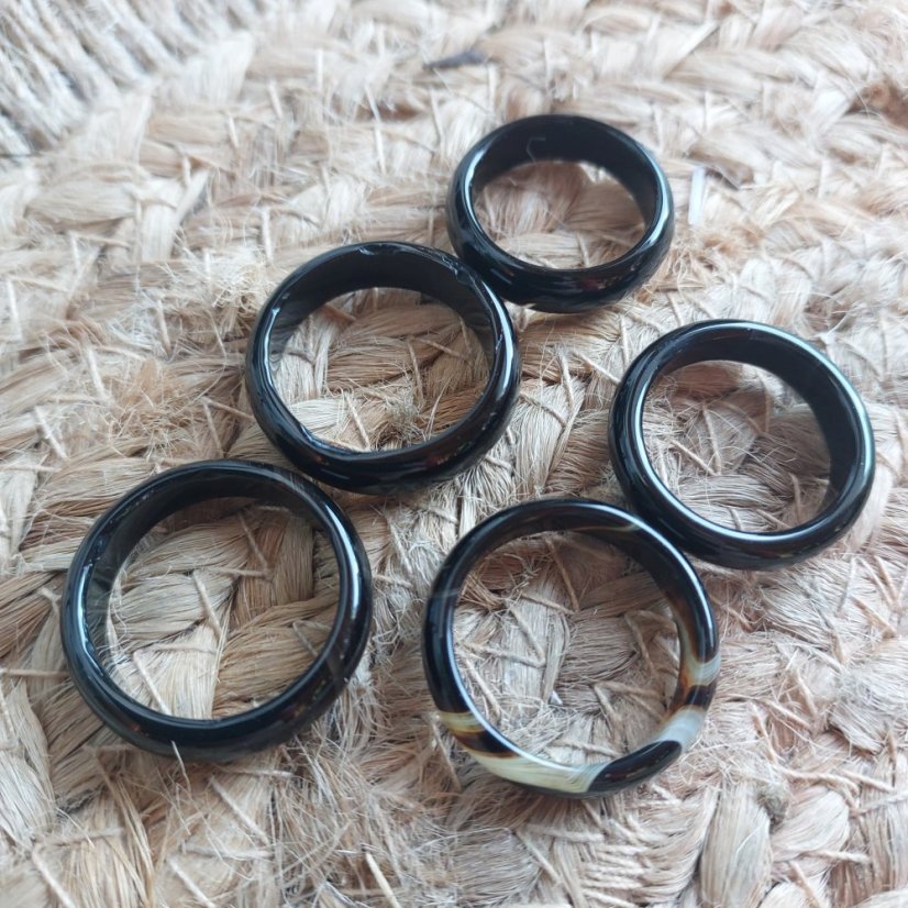 Prstýnek Obsidián - Velikost prstenu průměr: S 1,6 - 1,8 cm