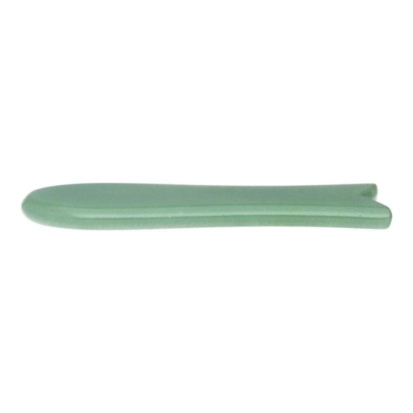 Masážní kámen Gua sha ryba zelený křemen velká