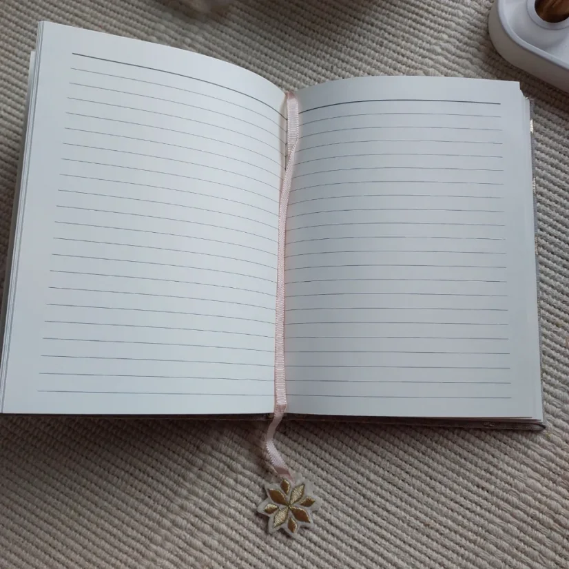 Zápisník sametový Květ života zlatý