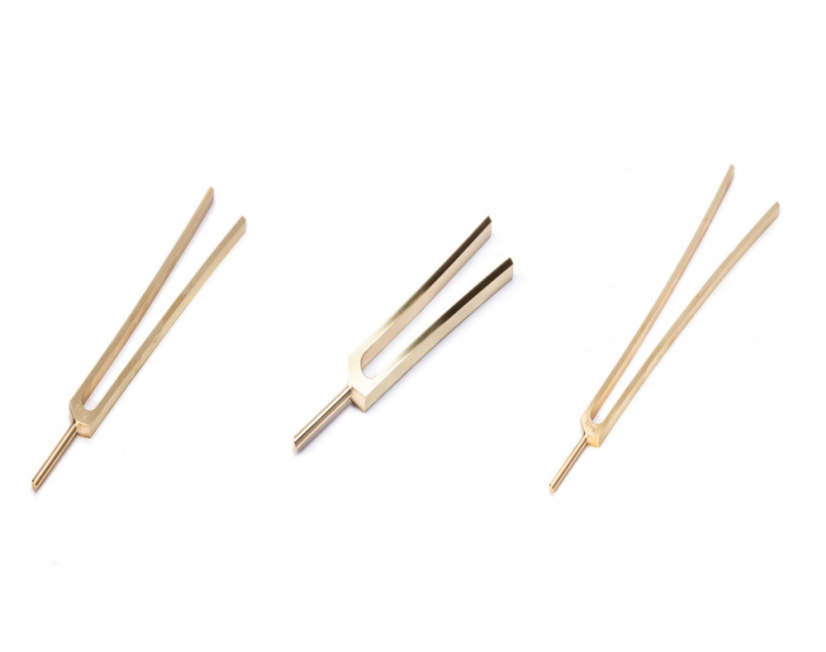 Terapeutické ladičky OTTO set 32Hz, 64Hz, 128Hz mosadz