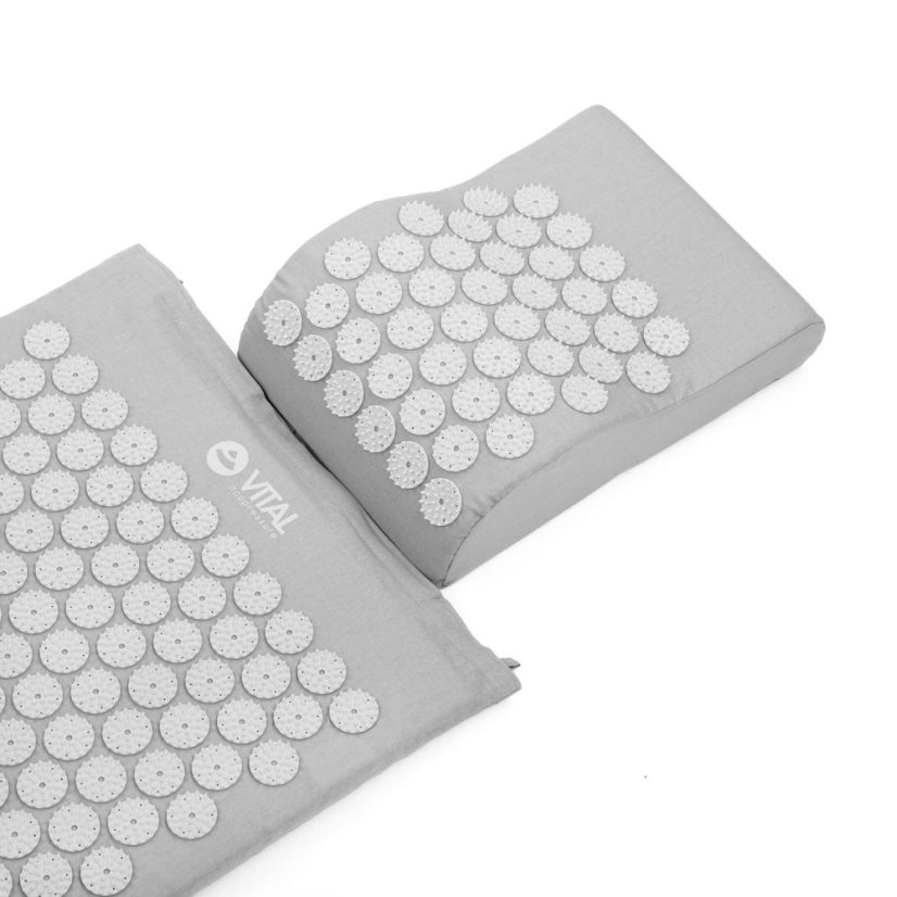 Akupresurní podložka a polštář set Standard Vital šedá