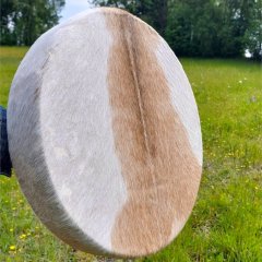 Šamanský buben Strom  40 cm se srstí