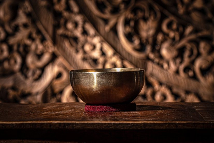 Tibetská podložka pod misku veľká plsť 13 cm