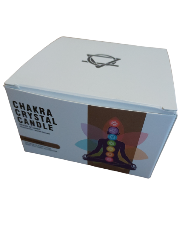 Čakrová svíčka s minerály