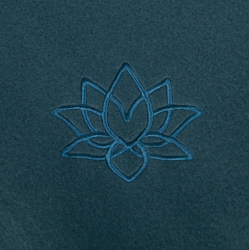 Jógová deka Asana Blanket s výšivkou LOTOS Modrá