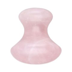 Masážny kameň Gua Sha Huba z ružového kremeňa