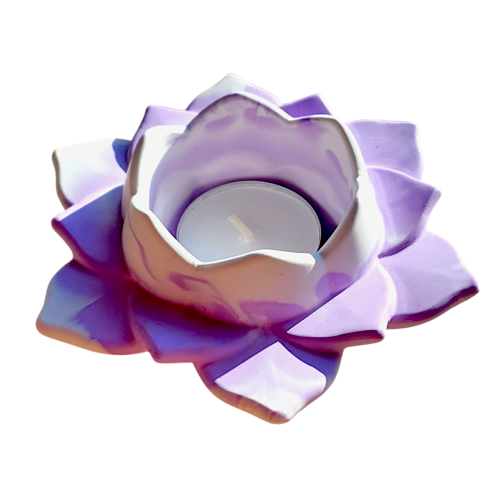 Sviečka na čajovú sviečku Lotus  7. čakra fialová