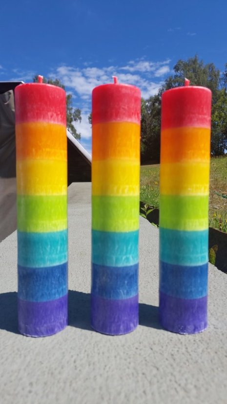 Čakrová svíčka válec