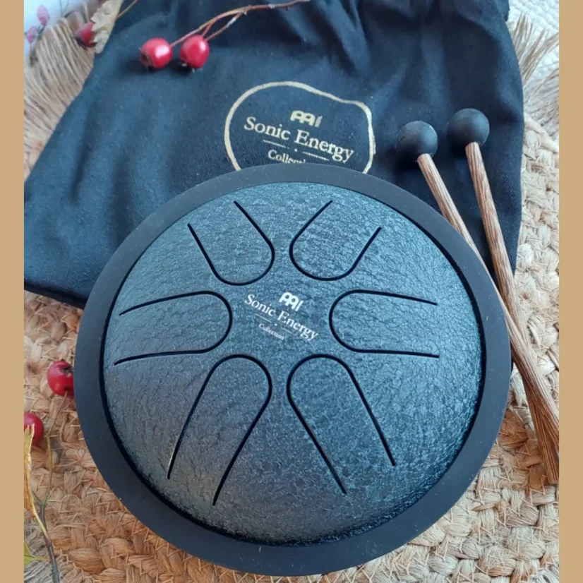 Kovový buben Mini Steel drum modrý A Dur Sonic Energy