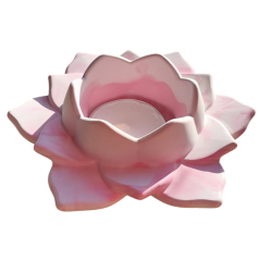 Svícen na čajovou svíčku Lotus růžová