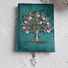 Zápisník sametový Strom života srdce