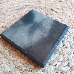 Šungit Destička 8x8cm, leštěná