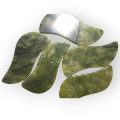 Masážní kámen Gua sha vlna jadeit