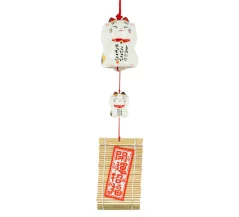 Zvonkohra Ceramic Furin Bell Maneki Neko Calico