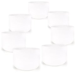 Čakrová sestava křišťálových mís 432 Hz samostatné obaly