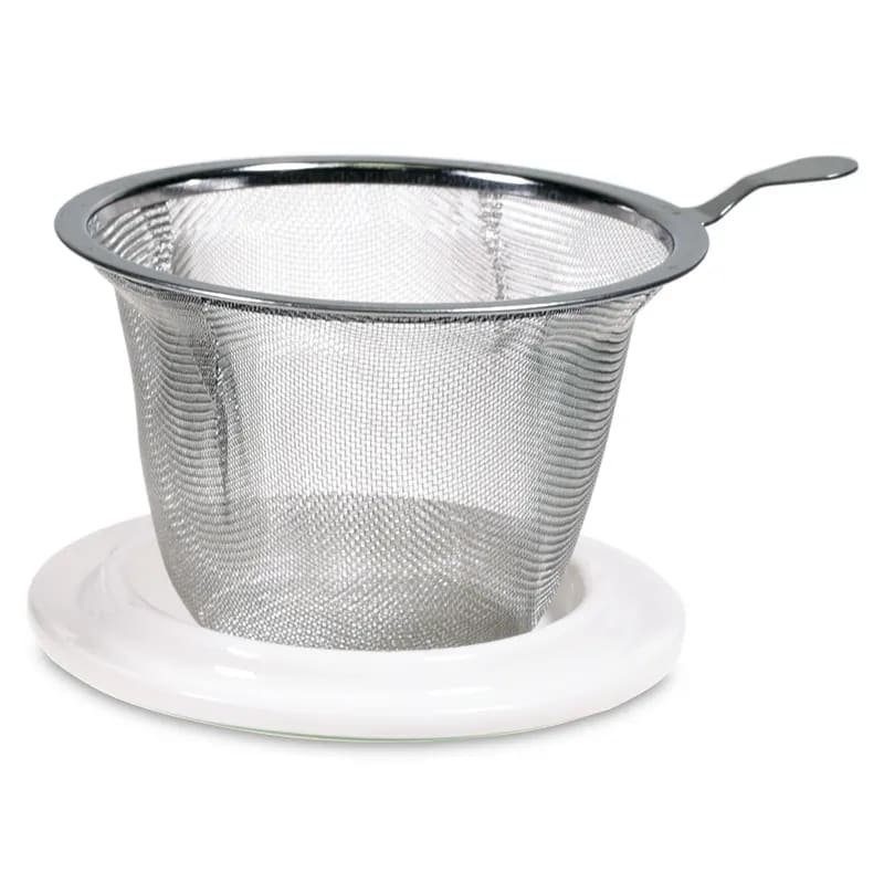 Hrnek Mandala bílá se sítkem a pokličkou