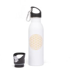 Nerezová láhev Květ života bílá 700 ml