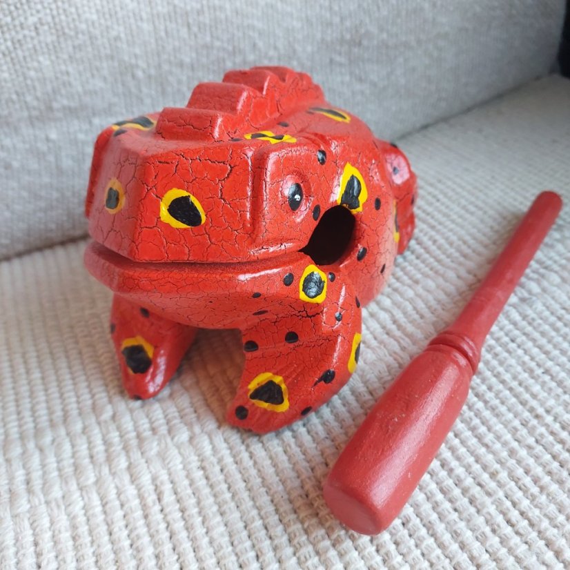 Hrací zvířátko Žába Pralesnička střední 14 cm - Barva: Oranžová