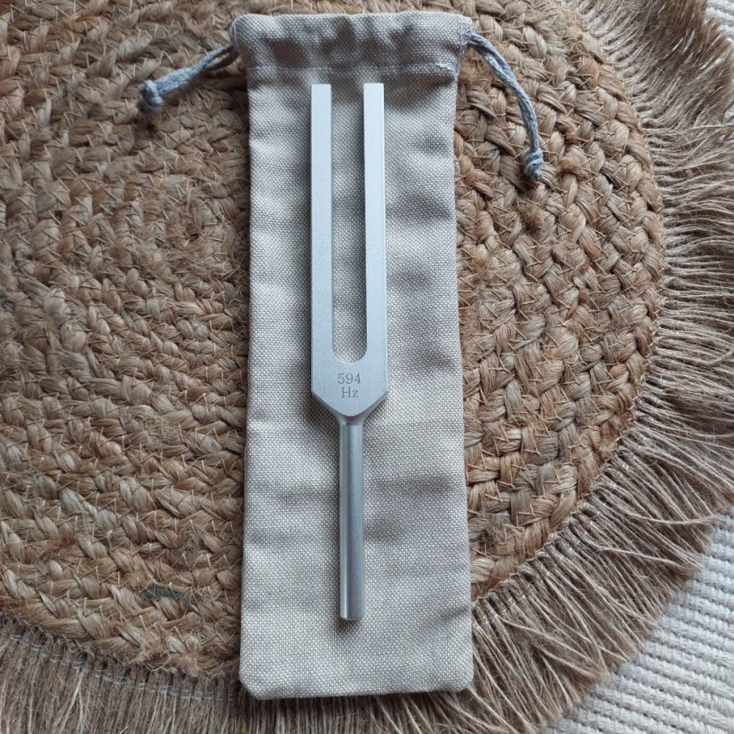Therapeutic Tuning Fork 594 Hz Window into creation Aluminum CZ