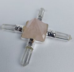 Generátor energie s pyramídou z ružového kremeňa mini