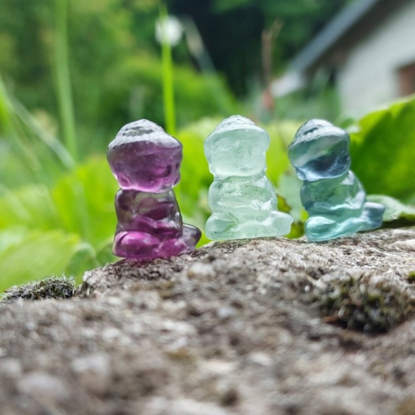 Soška Buddha mini Fluorit