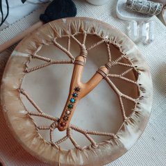 Šamanský buben 39 cm Čakry Sonic Energy