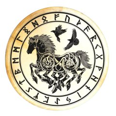 Šamanský bubon 50 cm Sleipnir a Runy