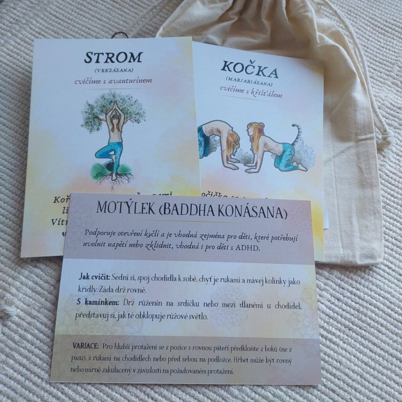 Kamínková jóga – jógové karty pro děti 🧘‍♀️💎