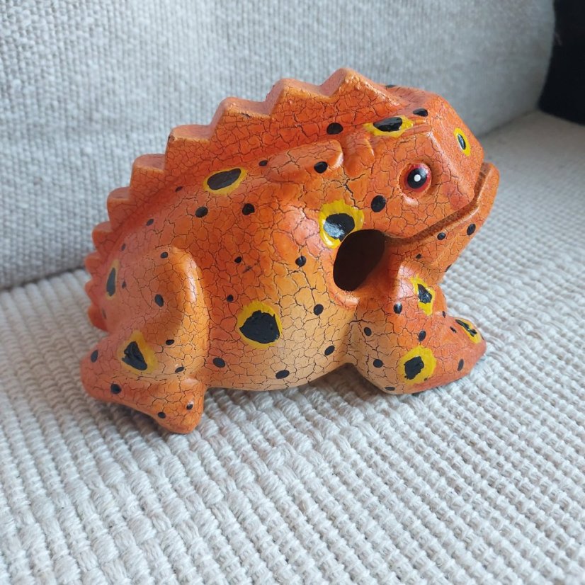 Hrací zvířátko Žába Pralesnička střední 14 cm - Barva: Oranžová