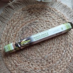 Vonné tyčinky Bílá šalvěj + Sladká tráva Green Tree